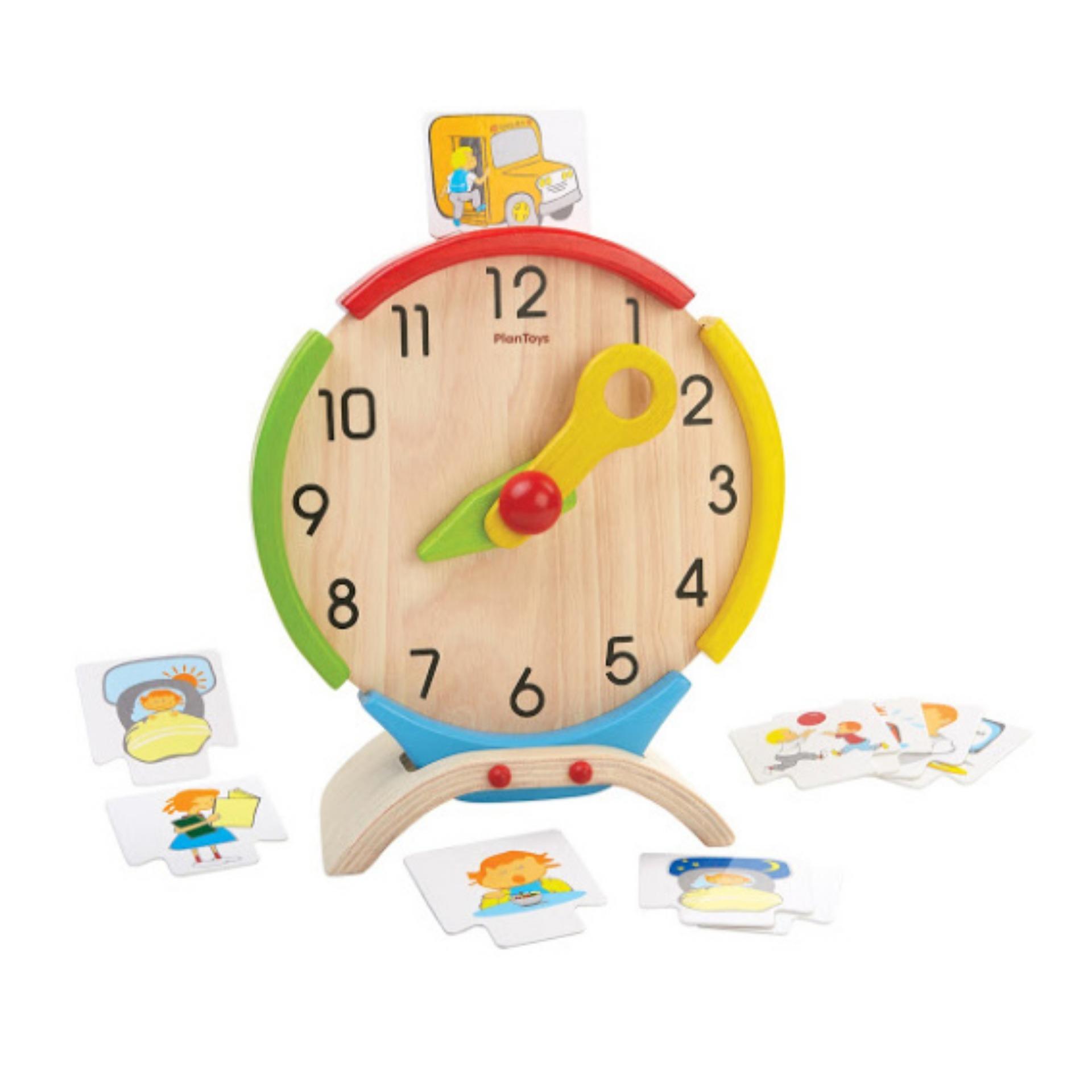 PlanToys Activity Clock ของเล่นไม้นาฬิกาสอนการใช้ชีวิตประจำวัน ของเล่นเด็ก 4 ขวบ