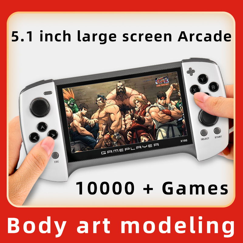5.1 Inch Handheld Portable Game Console X19s Dual Joystick 8GB Preloaded 1000 Games Support TV Out Video Game Camera Machine