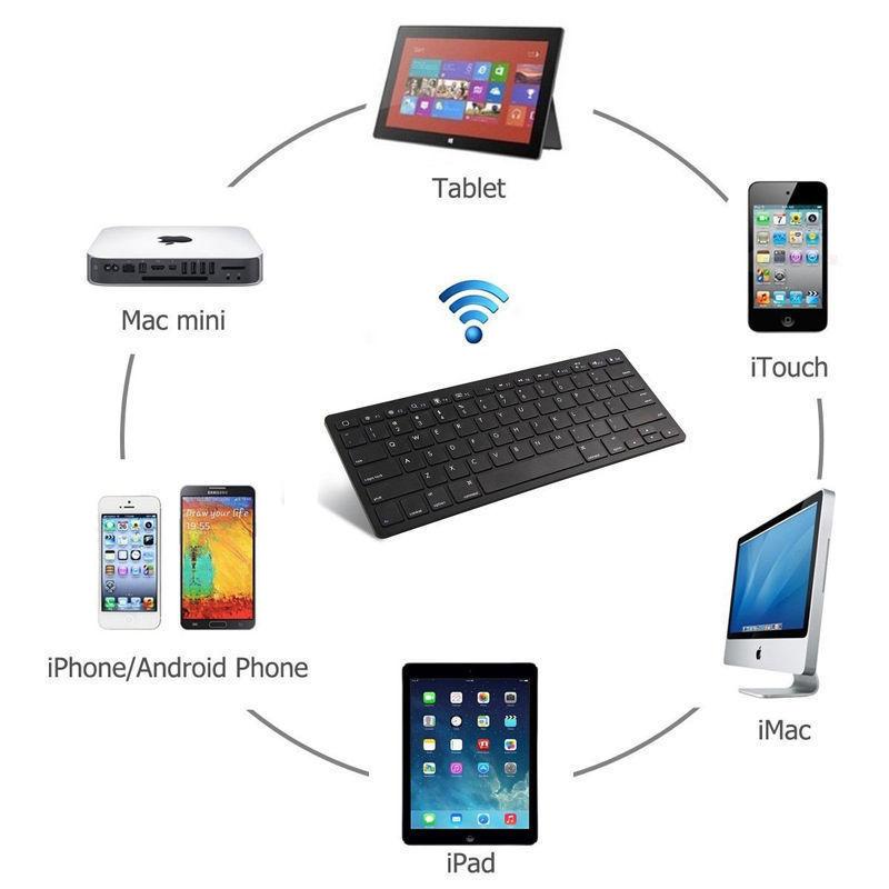 บลูทูธ bluetooth keyboard for phone and tablet ภาษาไทย (black)