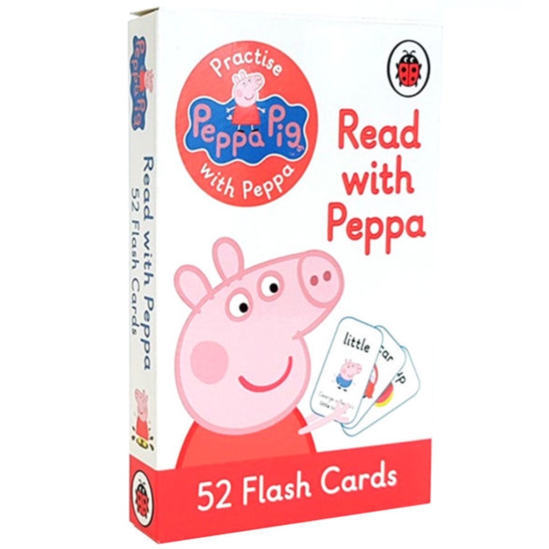 Peppa Pig - Read with Peppa - 52 flash cards หนังสือเด็กภาษาอังกฤษ หนังสือภาษาอังกฤษสำหรับเด็ก หนังสือเสริมพัฒนาการ นิทานภาษาอังกฤษ