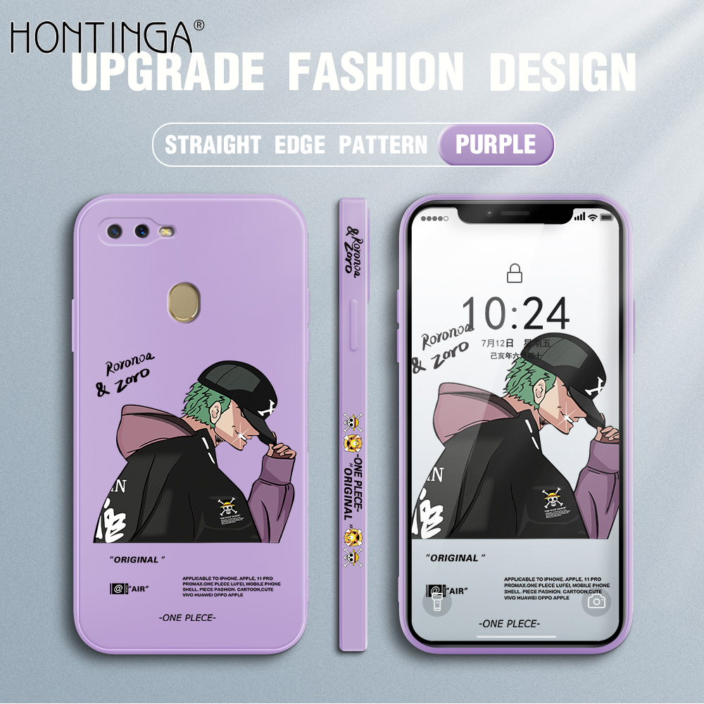 Hontinga ốp lưng cho oppo a5s a7 a12 ốp lưng hoạt hình roronoa zoro ốp hình vuông họa tiết viền silicon mềm lỏng chính hãng ốp bảo vệ toàn bộ camera ốp lưng ốp lưng điện thoại cho bé trai