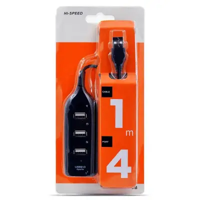 อะแดปเตอร์ 4-Port USB 2.0 USB สำหรับแล็ปท็อปพีซี พร้อมไฟ LED USB