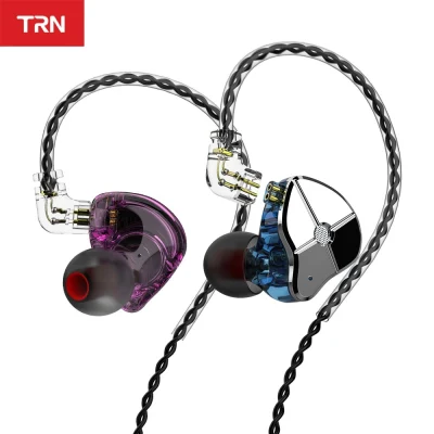 TRN ST1 1DD 1BA Hybrid In Ear Earphone HIFI DJ Monitor Running Sport Earphone Earplug Headset With QDC Cable TRN V90 BA5