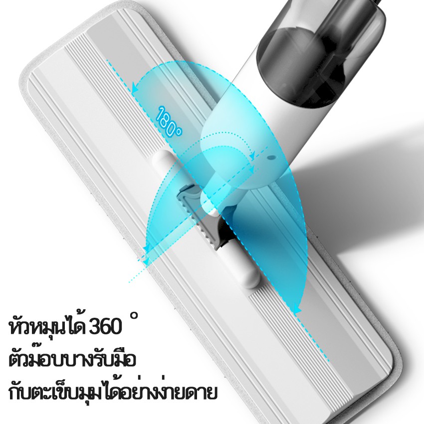 ไม้ถูพื้นแบบสเปรย์ SPRAY MOP ไม้ถูพื้น หมุนได้ 360 องศา ไม้ม๊อบ Water Spray Mop ไม้ถูพื้นรีดน้ำ แห้งเร็วทันใจ