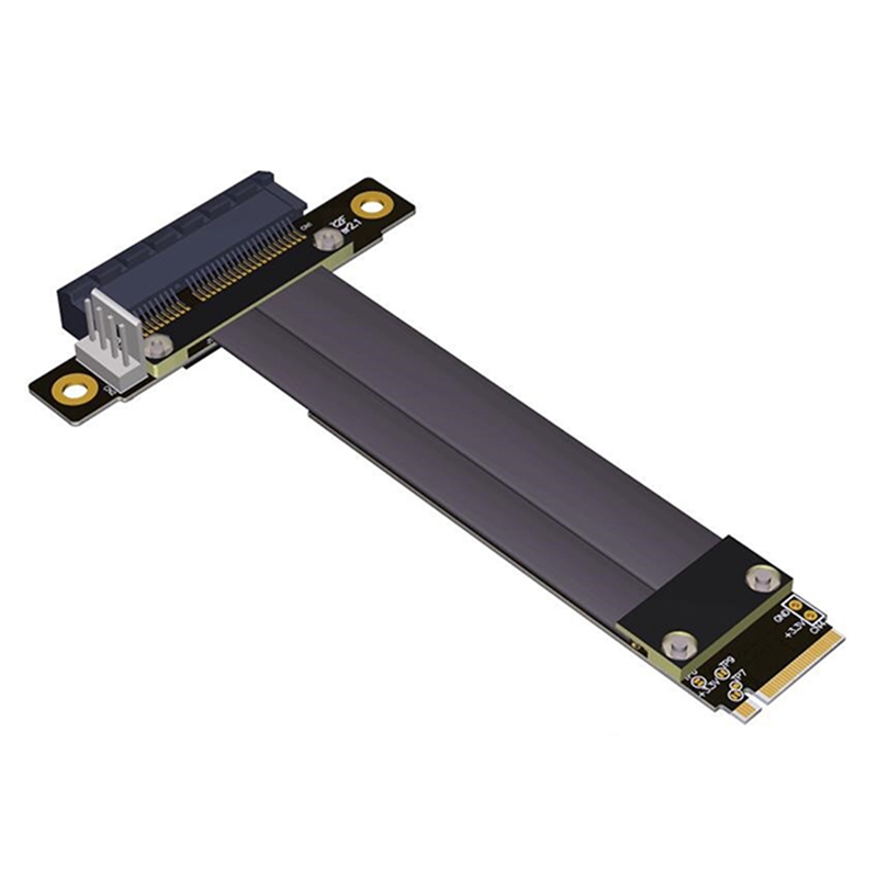 R42SF PCIe X4 3.0 Extension Cable PCI Express 4X to M.2 M Key 2280 Riser Card Gen3.0 Extender Line 32G/Bps