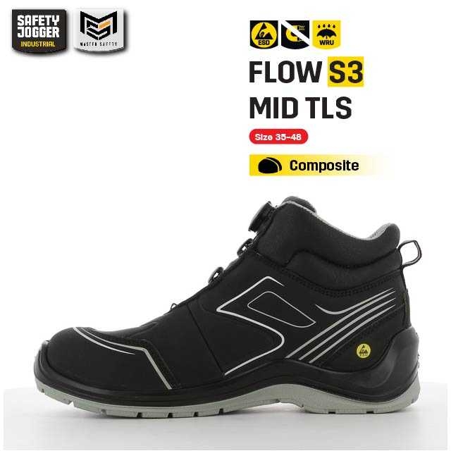 [รับประกัน 3 เดือน] Safety Jogger รุ่น FLOW S3 MID TLS รองเท้าเซฟตี้