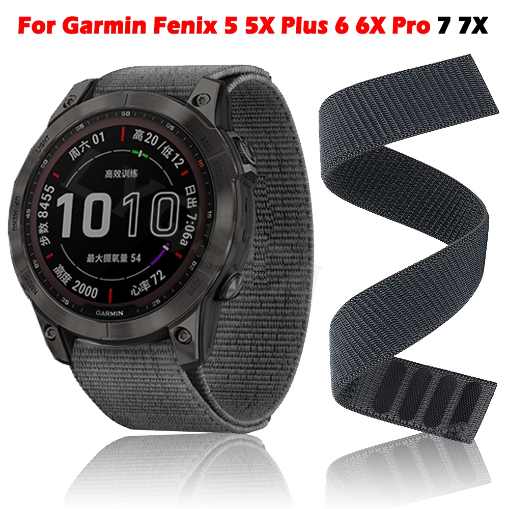 Smart Watch Hook amp; Loop Nylon Replacement Straps For Garmin Fenix 7