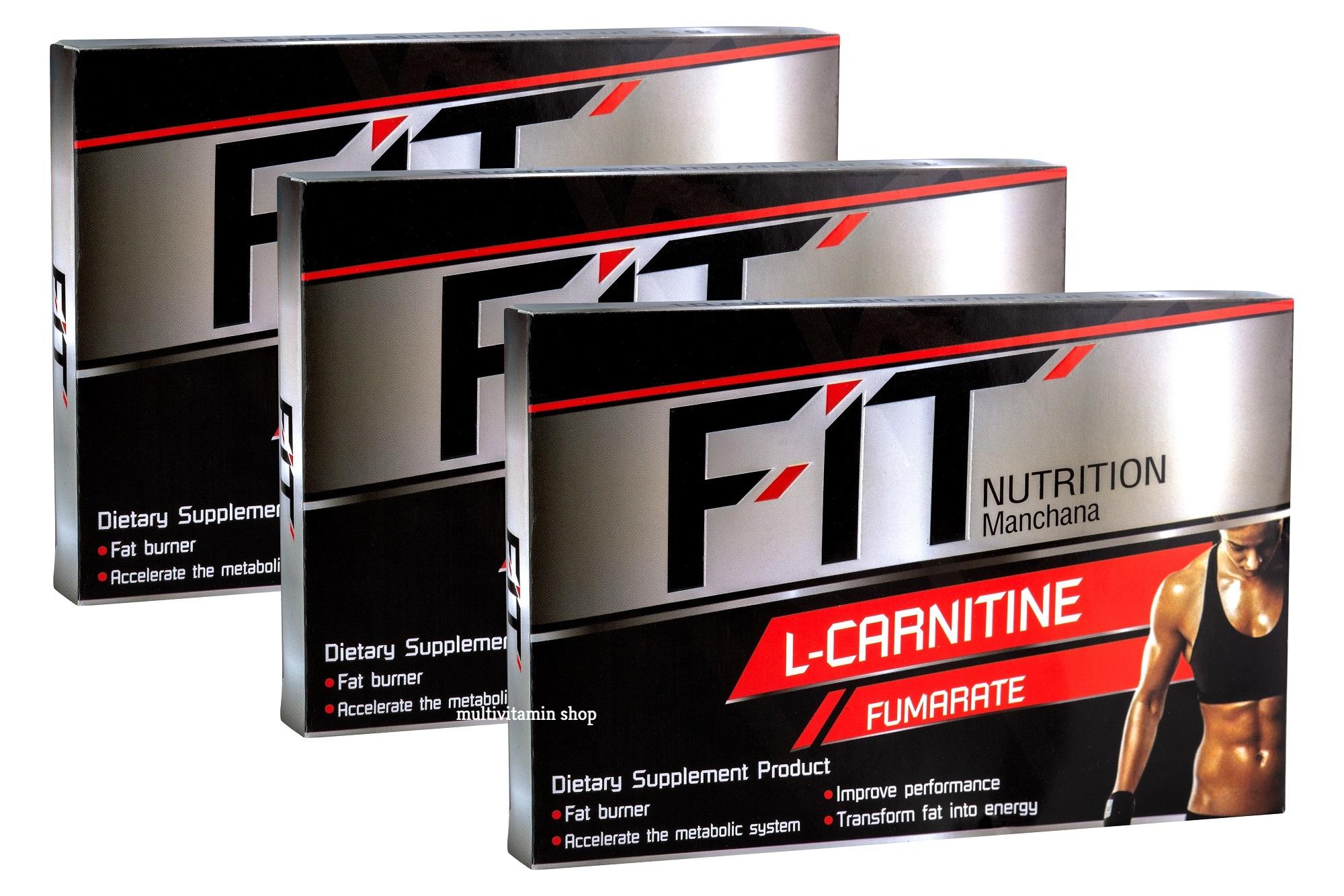 FIT L-Carnitine Fumarate ฟิต แอล-คาร์นิทีน ฟูมาเรต อาหารเสริมลดความอ้วน อาหารเสริมลดน้ำหนัก อาหารเสริมลดไขมัน อาหารเสริมเผาผลาญไขมัน ยาลดน้ำหนัก ยาลดความอ้วน เห็นผลจริง มี อย. ไร้ผลข้างเคียง 10 แคปซูล 3 กล่อง