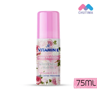 โรลออนระงับกลิ่นกาย เอ อาร์ วิตามิน อี ไวท์เทนนิ่ง โรลออน กลิ่น Pink Passion ( สีชมพู ) AR Vitamin E Whitening Roll On 75 ml.