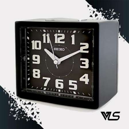 SEIKO นาฬิกาตั้งปลุก Bell Alarm มีพรายน้ำ รุ่น QHK024K