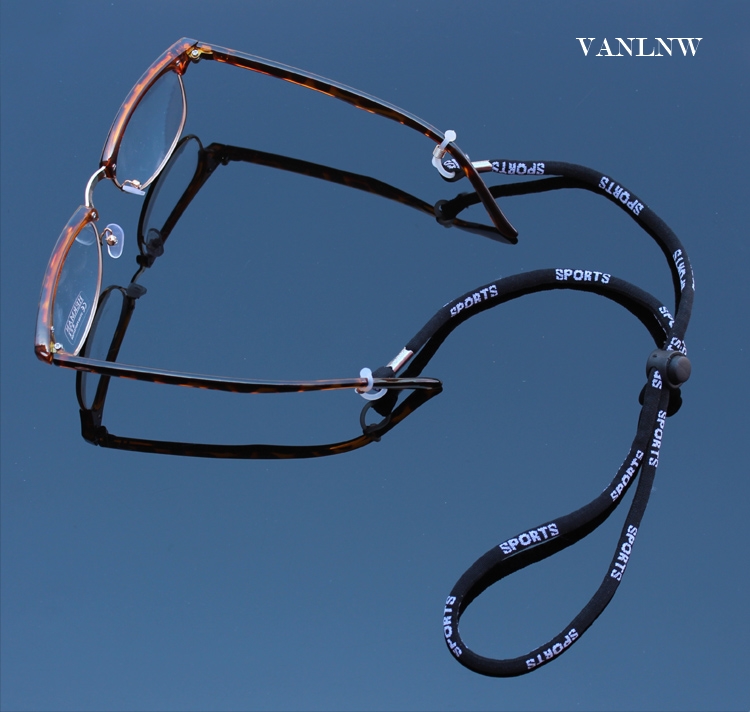 สายคล้องแว่นตา Sports ความยาว 30 cm สีดำ วัสดุคุณภาพดี น้ำหนักเบา สายปรับระดับความกระชับได้ ช่วยป้องกันแว่นตาตกเป็นรอย แตกหักเสียหาย