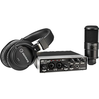 Yamaha Steinberg UR22 MKII ชุดบันทึกเสียงด้วยอินเทอร์เฟซ Cubase หูฟังและไมโครโฟน RP