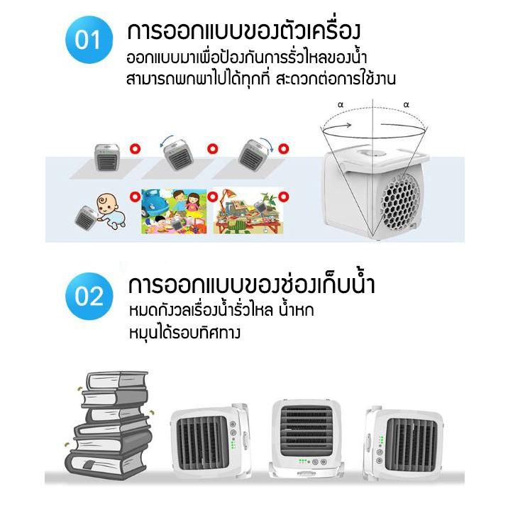 ราคาช็อค!! New Arrival!!! พัดลมไอเย็นมินิพกพาไปไหนก็ได้ (mini air) #summerhotsale - Tongfahsai ประหยัดไฟ
