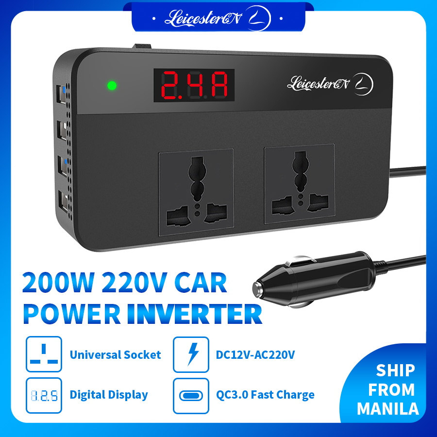 UpgradedLST 200W Car Power Inverter 12V to 220V Car Converter Original
