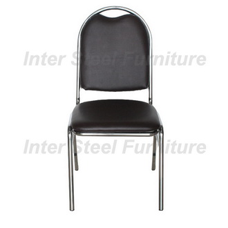 Inter Steel เก้าอี้จัดเลี้ยงใหญ่ รุ่น CM002A – เบาะหนังเทียมสีน้ำตาลเข้ม Big Banquet chair model, with the expected between the legs