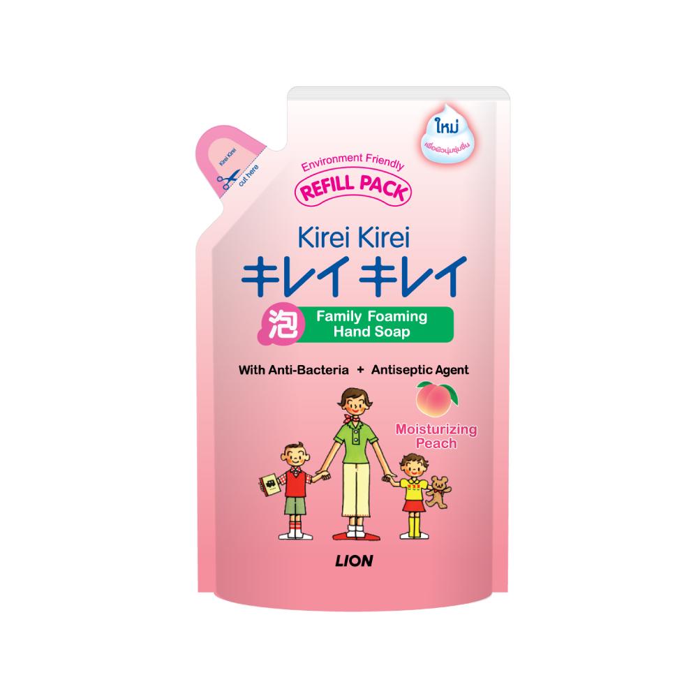 KIREI KIREI โฟมล้างมือ คิเรอิ คิเรอิ สูตรเพื่อผิวนุ่ม ชุ่มชื่น (กลิ่นพีช) (ถุงเติม) 200 มล. 1 ถุง