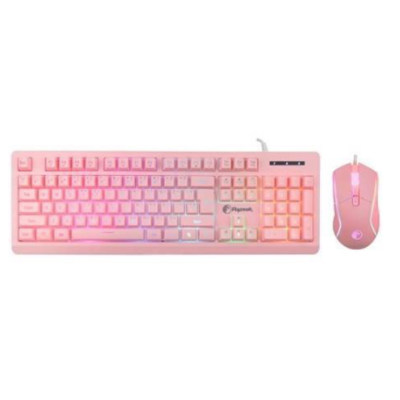 Razeak RKM-705 Pink Gaming Keyboard+Mouse Combo ชุดคีย์บอร์ดเมาส์ - (สีชมพู)