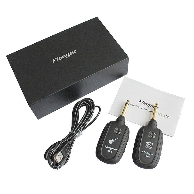 Flanger FW1 Professional Uhf Wireless Electric Guitar Transmitter Receiver System Built-In Battery 30M Transmission Range Malaysia