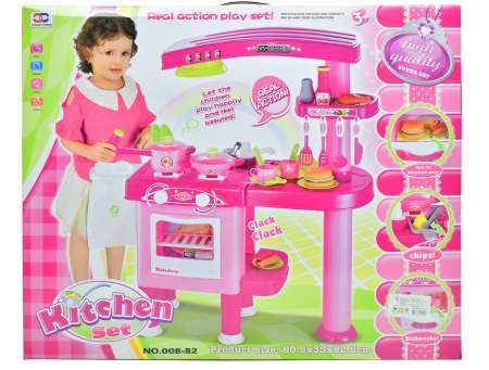 K TOYS ของเล่นชุดเครื่องครัวจำลอง พร้อมสติ๊กเกอร์สุดน่ารัก  ขนาด ยาว 52*กว้าง 33*สูง 67 ซม.