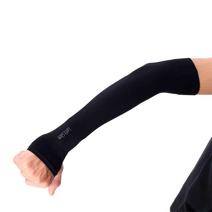 ปลอกแขน ป้องกันแดด กัน UV แบบปิดหลังมือ ผลิตในเกาหลี (Made in Korea) มีความยืนหยุ่นมาก ปลอกแขนกันแดด AQUA-X  ( 1 ชิ้น)