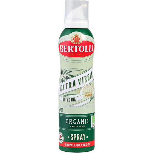 Bertolli 'Organic Extra Virgin' Olive Oil Spray 132ml (น้ำมันธรรมชาติ) Bertolli Olive Oil Spray น้ำมันมะกอก ขวดสเปรย์ เบอร์ทอลลี Keto คีโต