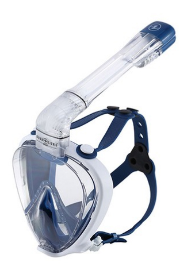 Snorkeling / diving full face mask, 180 degree view - White