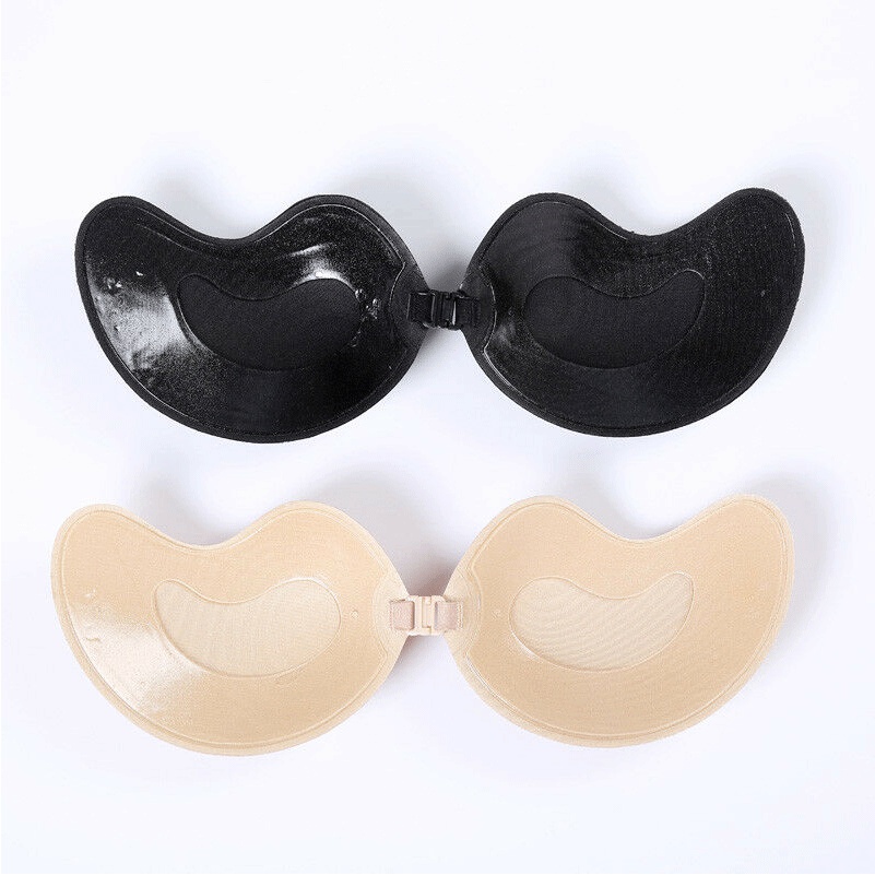 Women Adhesive Bra, Breast Lift Push up Strapless Sticky Tube Tops, Invisible  Plunge Backless Brassiere, Washable & Reusable Bra