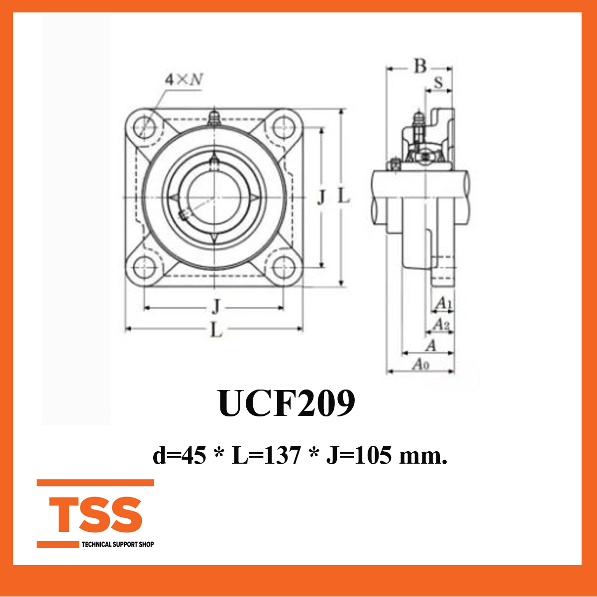 UCF209 UBC ตลับลูกปืนตุ๊กตา สำหรับงานอุตสาหกรรม รอบสูง BEARING UNITS ...