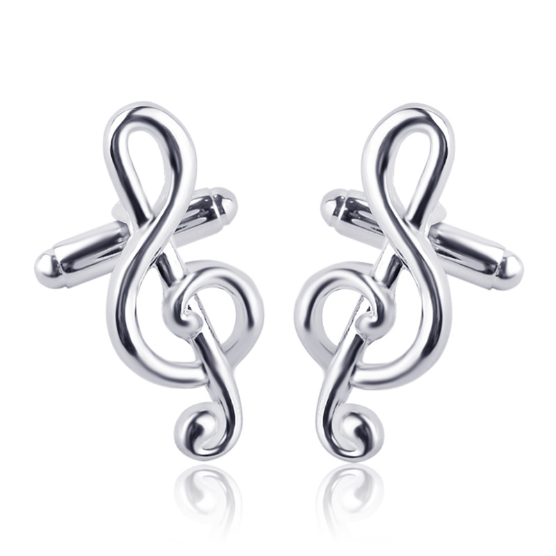 Men's Cufflinks Novelty Music Note Notes Design Men's Best Gift Cufflinks Fashion All-match French Shirt Cufflinks Accessories