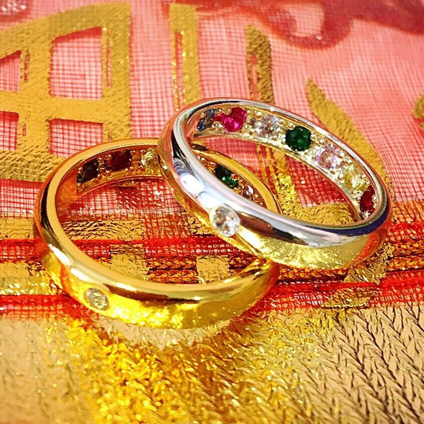 แหวนนพเก้า แหวนพูนทรัพย์ นพเก้า แหวนคู่ แหวนคู่รัก (ได้รับ 2 วง ทองและเงิน) แหวนเกลี้ยง แหวนนำโชค แหวนพลอยนพเก้า แหวนเงิน แหวนทอง