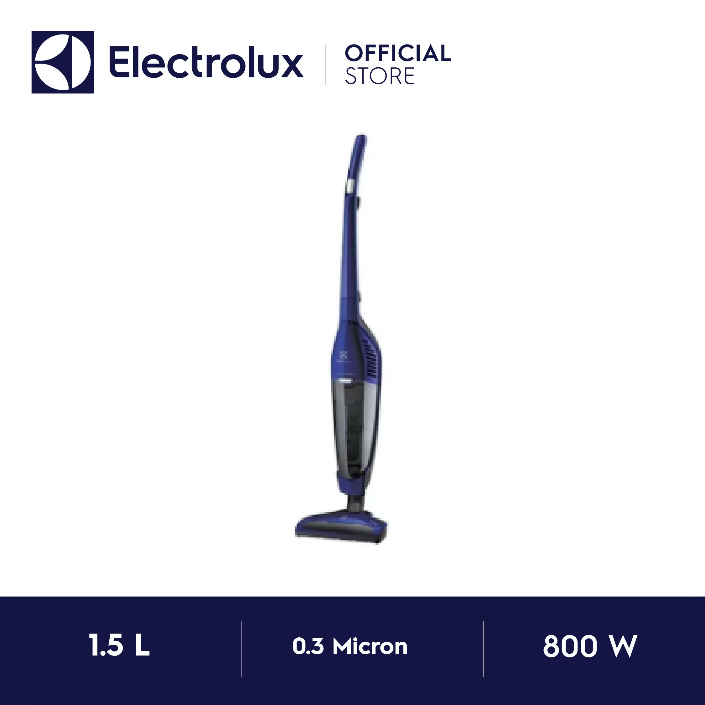 Electrolux เครื่องดูดฝุ่นแบบด้ามจับ รุ่น EDYL40DB กำลัง 800 วัตต์ (สีน้ำเงิน)