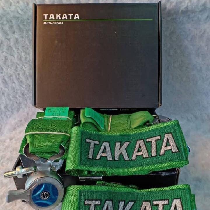 สายเบลท์ TAKATA สีเขียว 4 จุด