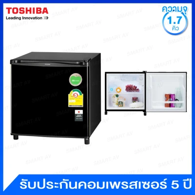 Toshiba ตู้เย็น MINI BAR ความจุ 1.7 คิว พร้อมไฟส่องสว่างภายในตัวตู้ รุ่น GR-A706C-BK (สีดำ)