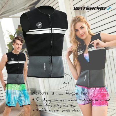 ดูภาพ 3mm Stripe Vest / เว็ทสูท เสื้อดำน้ำ เพิ่มเติม 3mm Stripe Vest / เว็ทสูท เสื้อดำน้ำ