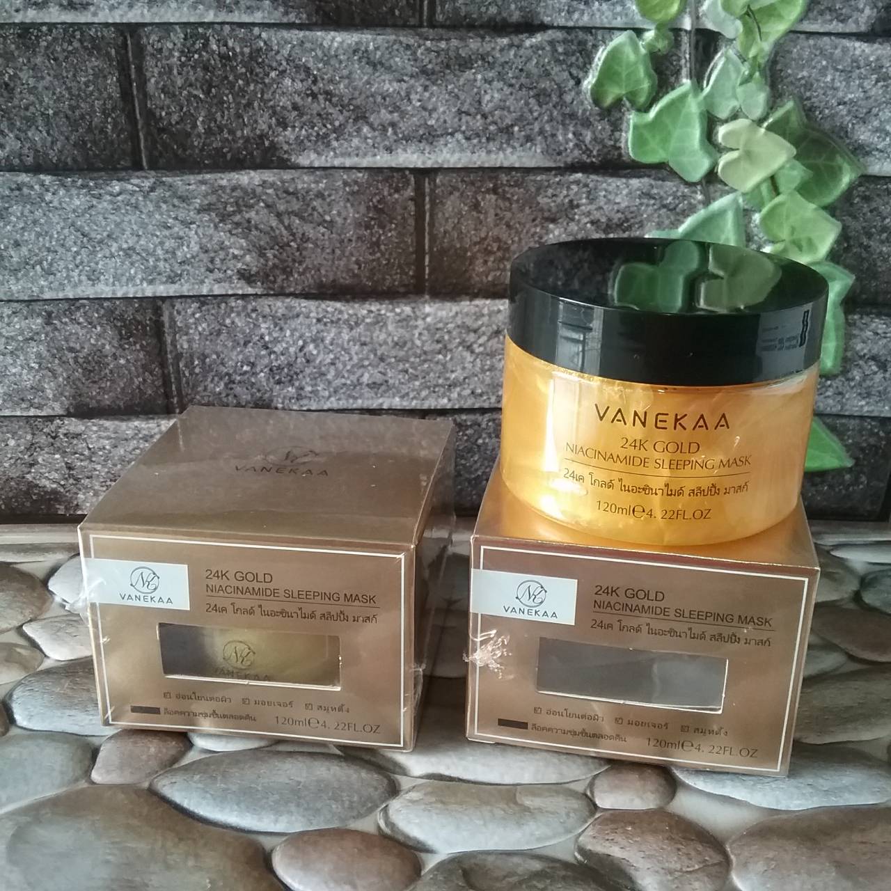 Vanekaa มาร์คหน้าทองคำ 24K Gold Niacinamide Sleeping Mask 120g. Air