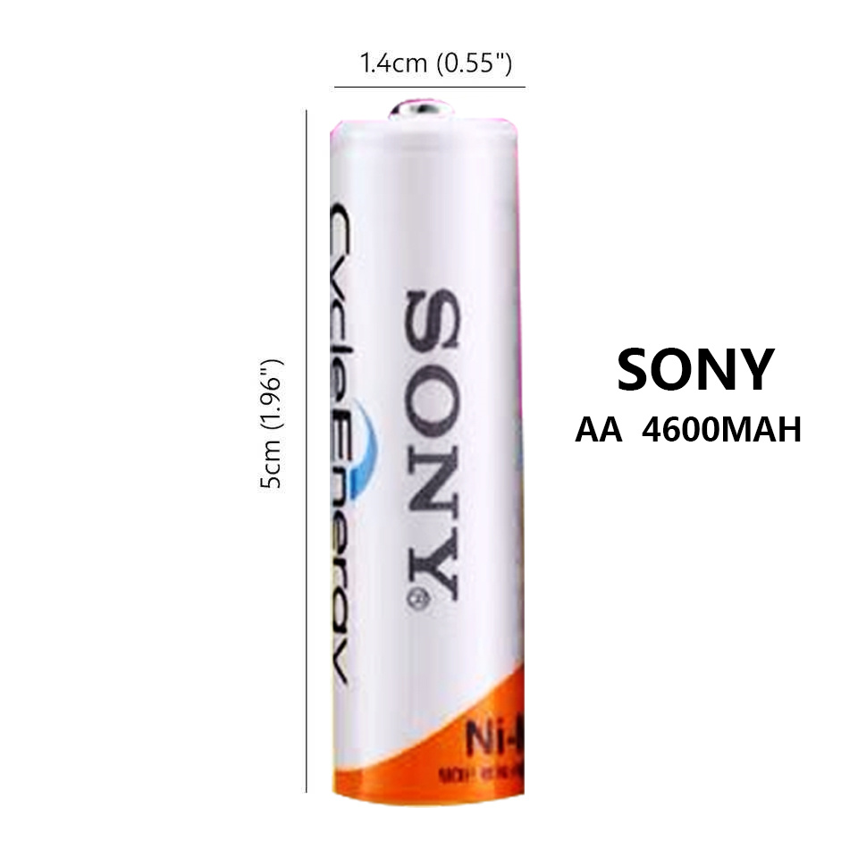 Sony ถ่านชาร์จ Rechargeable batteries AA 4600 mAh NiMH 8 ก้อน and AAA 4300 mAh 8 ก้อน BTY