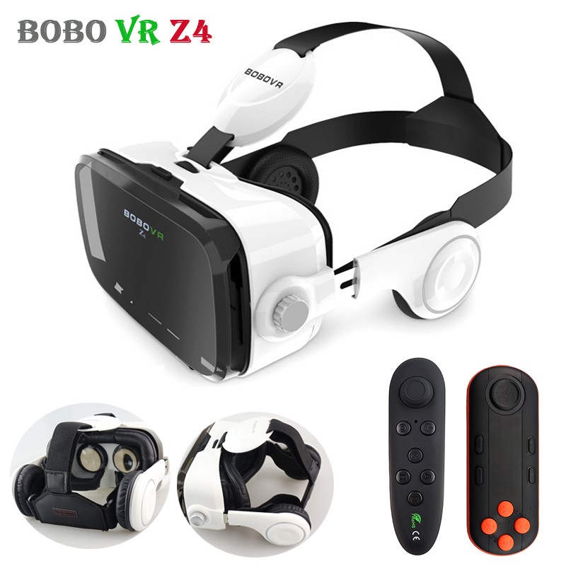 Original BOBOVR Z4 หนัง 3D กระดาษแข็งหมวกนิรภัย Virtual Reality แว่นตา VR ชุดหูฟังสเตอริโอ BOBO VR สำหรับโทรศัพท์มือถือ 4-6 '