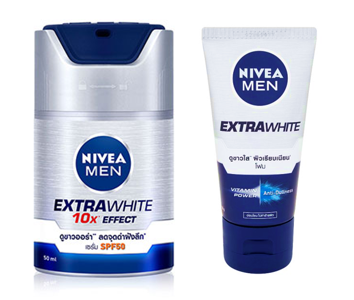 NIVEA Men Extra White SET (Serum 50ml + Foam 50ml) นีเวีย เมน เอ็กตร้าไวท์ เซ็ท (เซรั่ม 50มล + โฟมไว