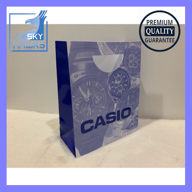 มาตรฐานนำเข้า ถุงกระดาษเคลือบพลาสติก กันน้ำ สำหรับใส่นาฬิกา Casio Standard G-Shock ของแท้ สินค้าเกรดห้าง