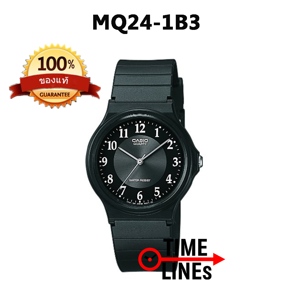 !!ส่งฟรี!! Casio ของแท้ 100 % รับประกัน 1 ปี รุ่น MQ-24-1B3 นาฬิกา สายเรซิ่น MQ24