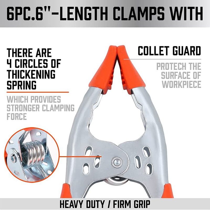 10-Piece 6 Inch Spring Clamp, Heavy Duty Spring Metal Spring Clamps, 2. ...