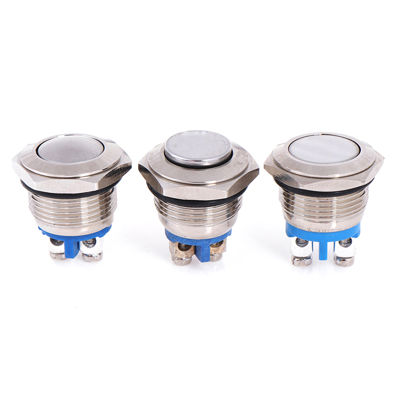 [Fortitudes] 16mm Metal Push Button Switch NO Momentary Reset Self-reset Push Button Switch