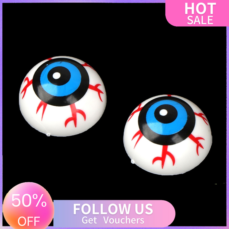 Flash Sale 1Pair Halloween Scary Eyeball Plastic Half Eyeball for Party