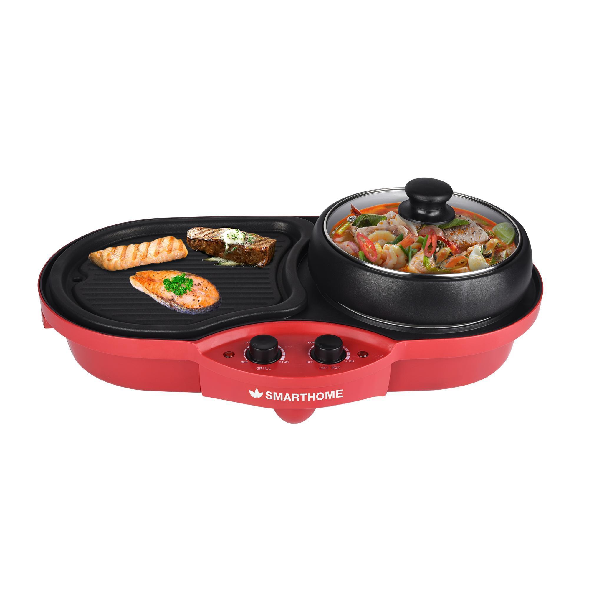 Smart home เตาปิ้งย่างอเนกประสงค์พร้อมหม้อสุกี้ SM-EG1501