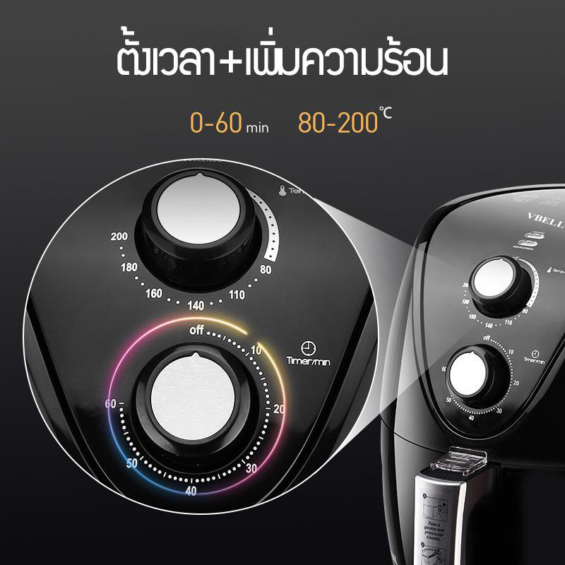 SANDE Air fryer รุ่นใหม่! หม้อทอดไร้น้ำมันความจุมาก เครื่องทอดไร้มัน เครื่องทอดอัจฉริยะ ไม่ต้องใช้น้ำมัน ไม่เกิดควัน ทอดเฟรนช์ฟราย หม้อทอดไฟฟ้า หม้อทอดไรน้ำมัน