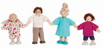 PlanToys MODERN DOLL FAMILY ของเล่นไม้ตุ๊กตาครอบครัว ของเล่นเด็ก 3 ขวบ