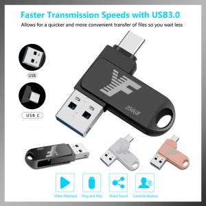 สินค้า แฟลชไดร์ฟแบบOTG USB3.0 Type-c แฟลชไดร์ Flash drive Flashdrive 8GB16GB32GB64GB128GB256GB ดิสก์U แฟลชไดร์ฟโทรศัพท์ ของแท้ความเร็วสูง