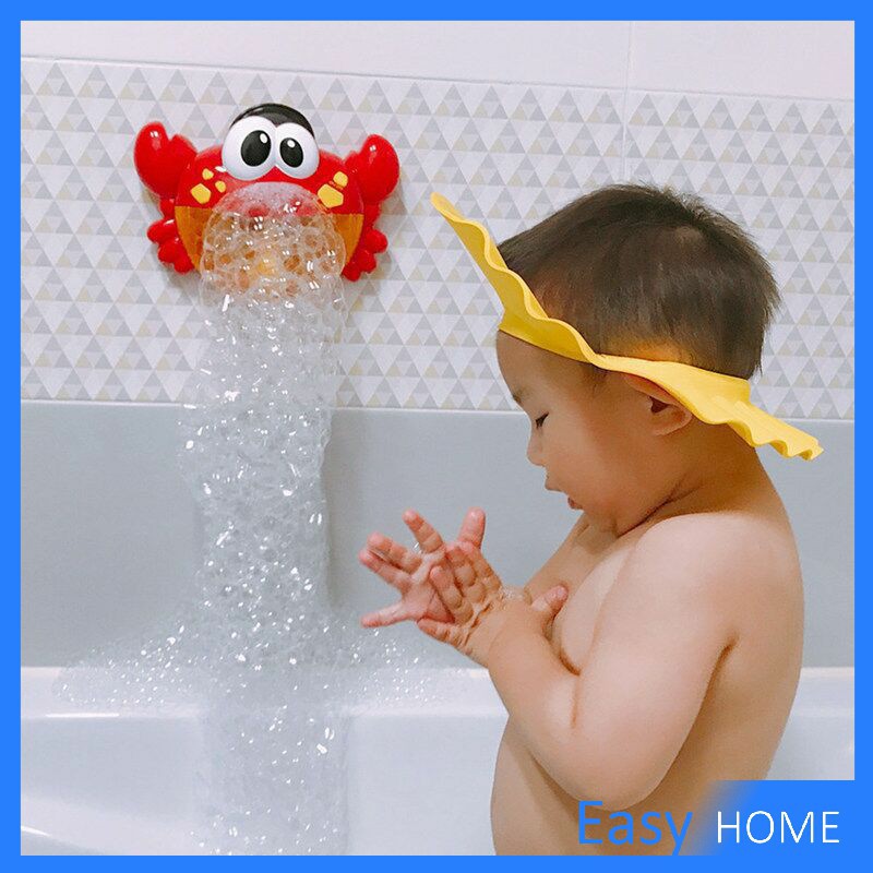 [นำเข้าขายร้อน]◊✈ Ruwing ปูเป่าฟอง?ของเล่นอาบ  รุ่นใหม่เปิดปากง่ายขึ้น ปูเป่าฟอง ปูเป่าฟอง Automatic Shower Bath Bubble Crab Maker