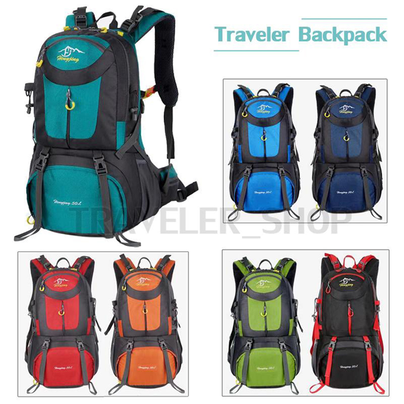 Traveler_Shop กระเป๋า Backpack 50 L กับ 60 Lกระเป๋าเป้ กระเป๋าเดินทาง กระเป๋าท่องเที่ยว สีสวย งานดีมาก