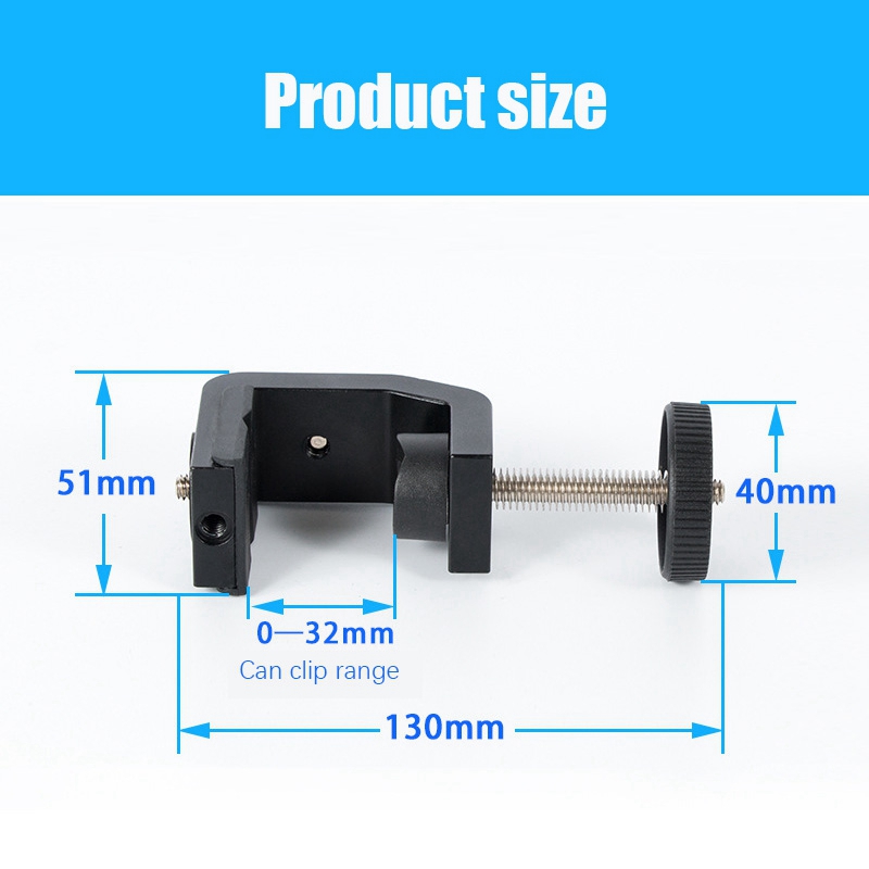 C Clamp with Screw Adjustable Camera Mount Clamps Bracket Desktop
